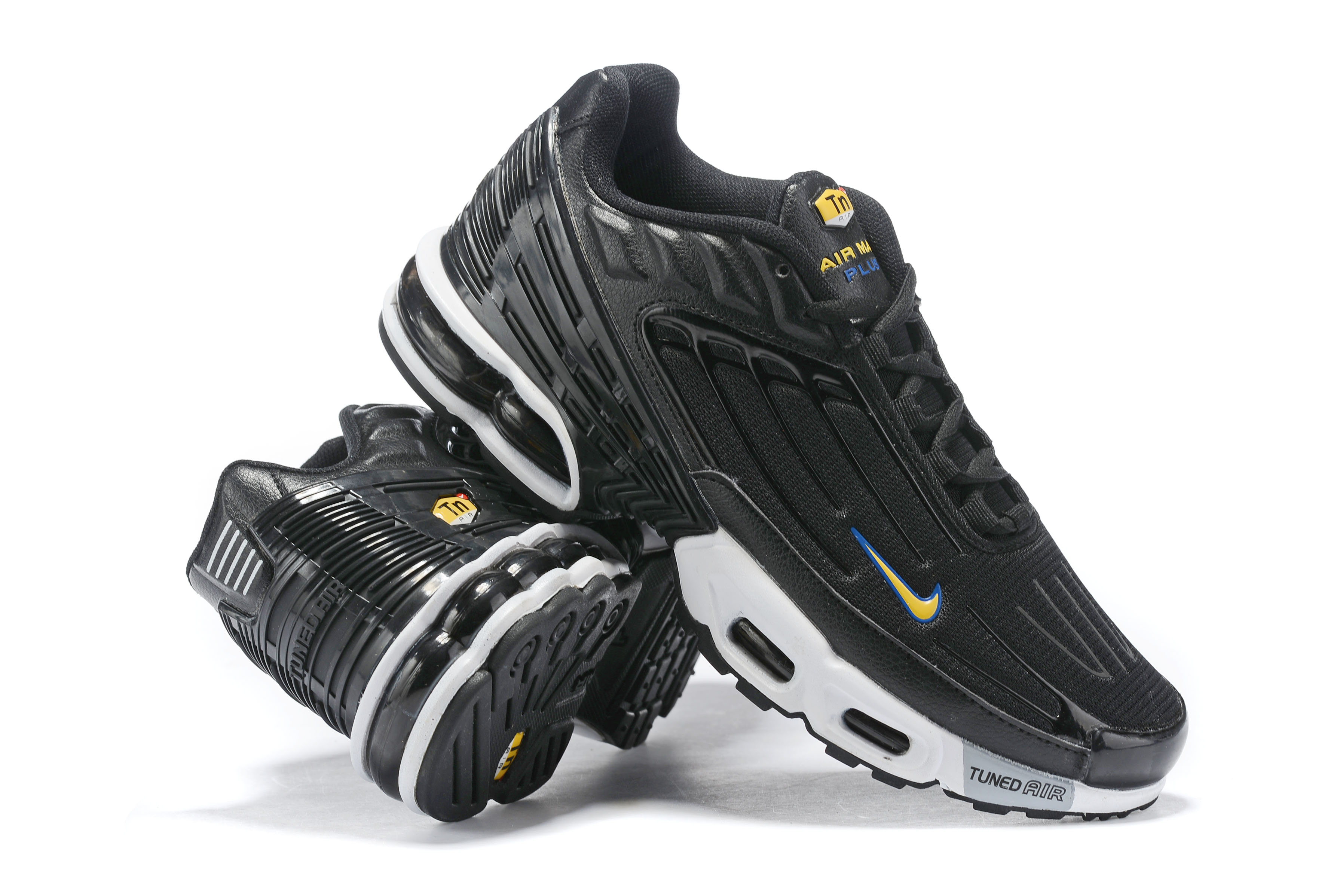 Men Nike Air Max TN Plus Black Yellow White